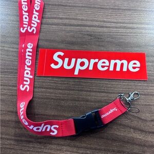 Supreme Lanyard Red + Supreme Red Box Logo
